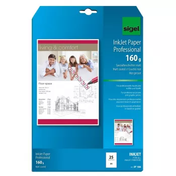 Sigel IP186 tlačový papier A4 matný 25 listov biely