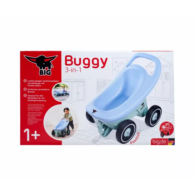 Chodítko Simba-Dickie BIG Buggy 3-in-1 – modrá/tyrkysová, prestaviteľný dizajn