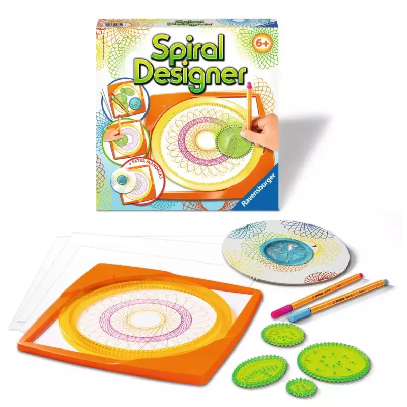 Detský špirálový kresliaci set Ravensburger 297740 so šablónou a 2 perami, viacfarebný, pre deti od 6 rokov