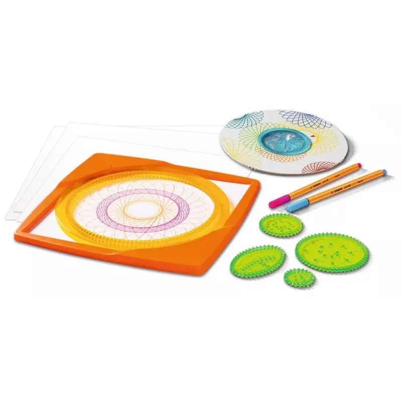 Detský špirálový kresliaci set Ravensburger 297740 so šablónou a 2 perami, viacfarebný, pre deti od 6 rokov