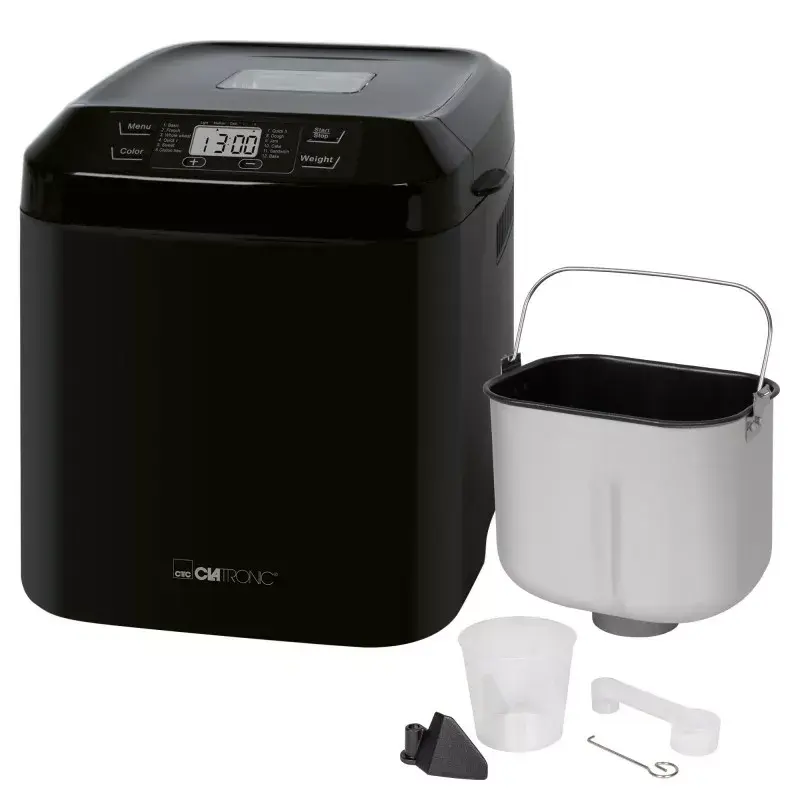 Automatický pekár na chlieb CLATRONIC BBA 3774 550W – 3 l pekáč, až 1,5 kg bochník, 12 programov, LCD časovač