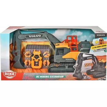 RC bager Dickie Volvo Mining 2,4 GHz diaľkovo ovládaný stavebný model