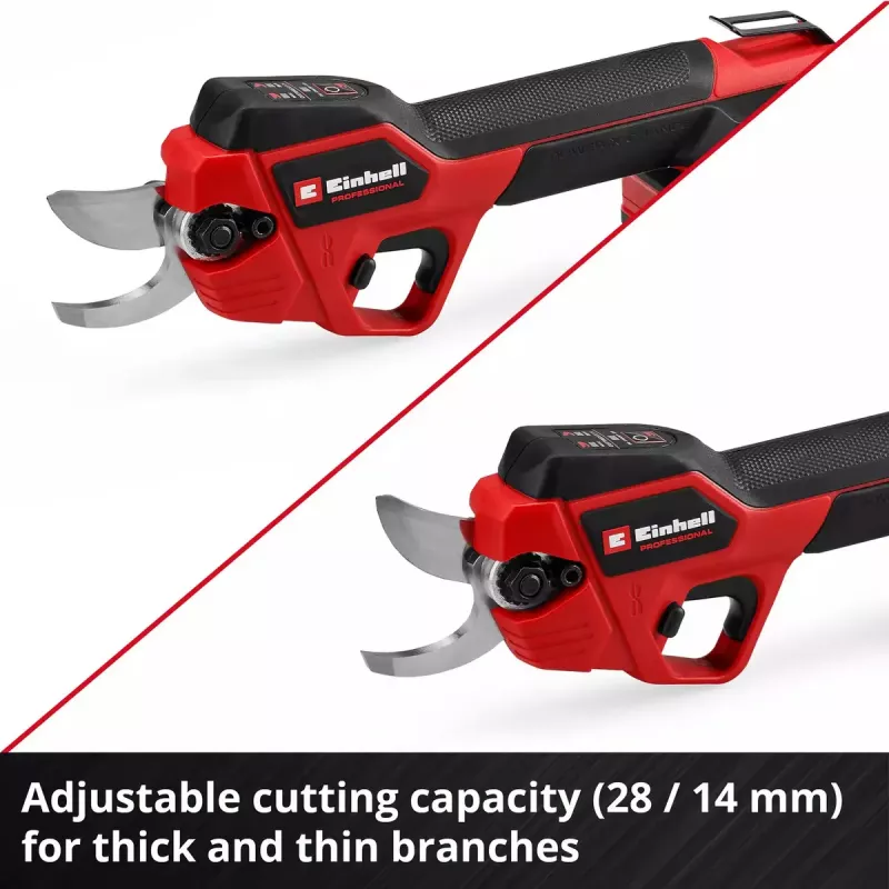 Akumulátorové nožnice na konáre EINHELL GP-LS 18/28 Li BL-Solo — batériové záhradné nožnice, model 3408320