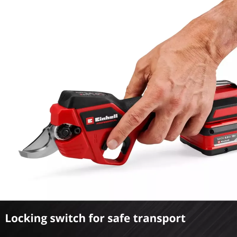 Akumulátorové nožnice na konáre EINHELL GP-LS 18/28 Li BL-Solo — batériové záhradné nožnice, model 3408320