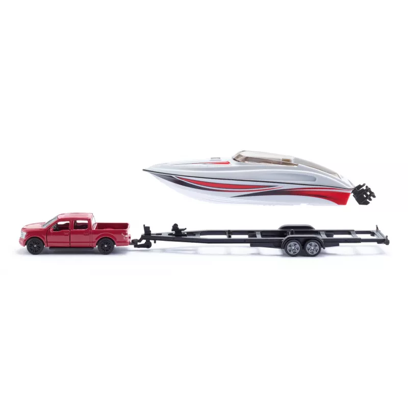 Siku Ford F150 s motorovým člnom model auta predmontovaný 1:50