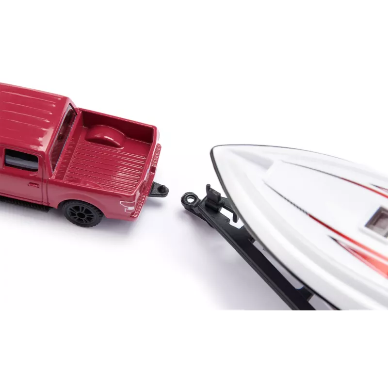 Siku Ford F150 s motorovým člnom model auta predmontovaný 1:50