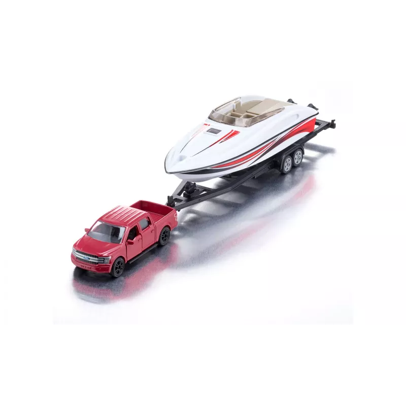 Siku Ford F150 s motorovým člnom model auta predmontovaný 1:50