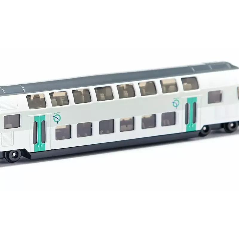 Vlak Siku RATP DOPPELSTOCKZUG kov plast čierna modrá sivá