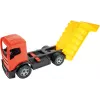 Nákladné auto Lena GIGA TRUCKS sklápačka modrá červená mix