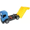 Nákladné auto Lena GIGA TRUCKS sklápačka modrá červená mix