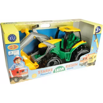 Traktor Lena GIGA TRUCKS ZL-02080 s čelným nakladačom a bagrom