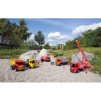 Traktor Lena GIGA TRUCKS ZL-02080 s čelným nakladačom a bagrom