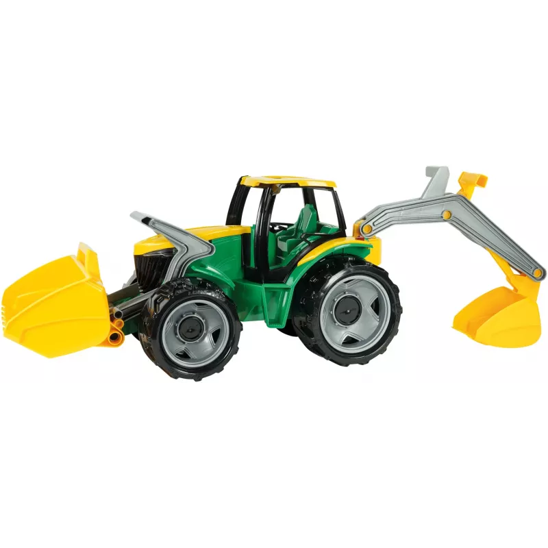 Traktor Lena GIGA TRUCKS ZL-02080 s čelným nakladačom a bagrom