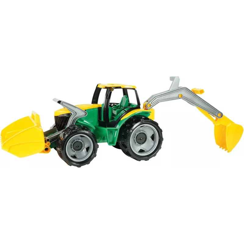 Traktor Lena GIGA TRUCKS ZL-02080 s čelným nakladačom a bagrom