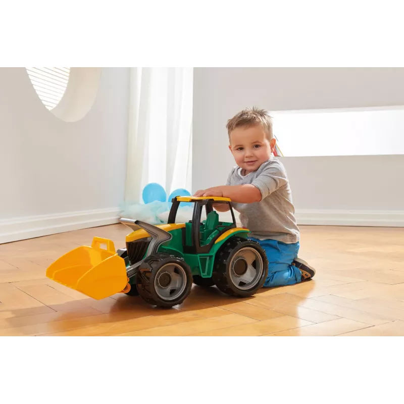 Traktor Lena GIGA TRUCKS ZL-02080 s čelným nakladačom a bagrom