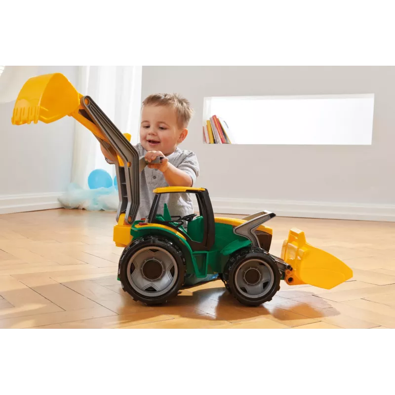 Traktor Lena GIGA TRUCKS ZL-02080 s čelným nakladačom a bagrom