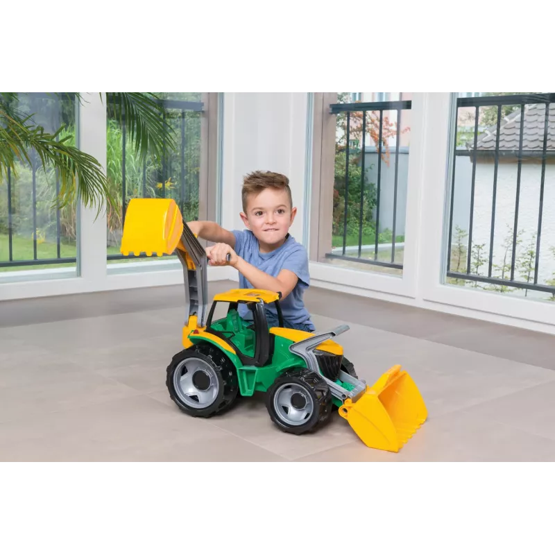 Traktor Lena GIGA TRUCKS ZL-02080 s čelným nakladačom a bagrom
