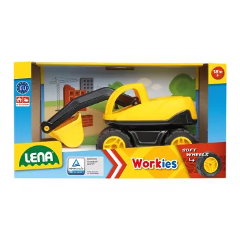 Hračkársky bager box Lena 01261 – detská stavebná hracia sada, plastový model