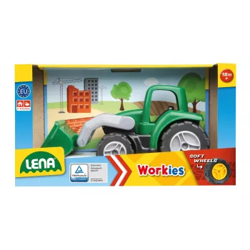 LENA Workies 01263 hračkársky traktor s lopatou