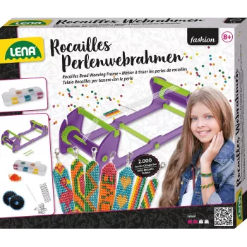 Korálkový tkáčsky rám Lena 42722 Rocailles – výškovo nastaviteľný, ľahký tkáčsky rám