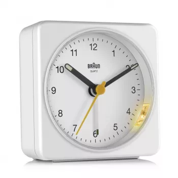 Braun BC03W kremenný budík biely