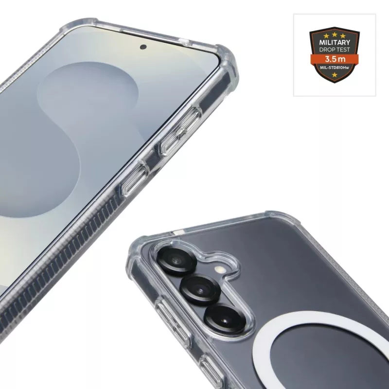 Puzdro na mobil HAMA Extreme Protect pre Samsung Galaxy S25 FE, 17 cm (6,7 inch), transparentné