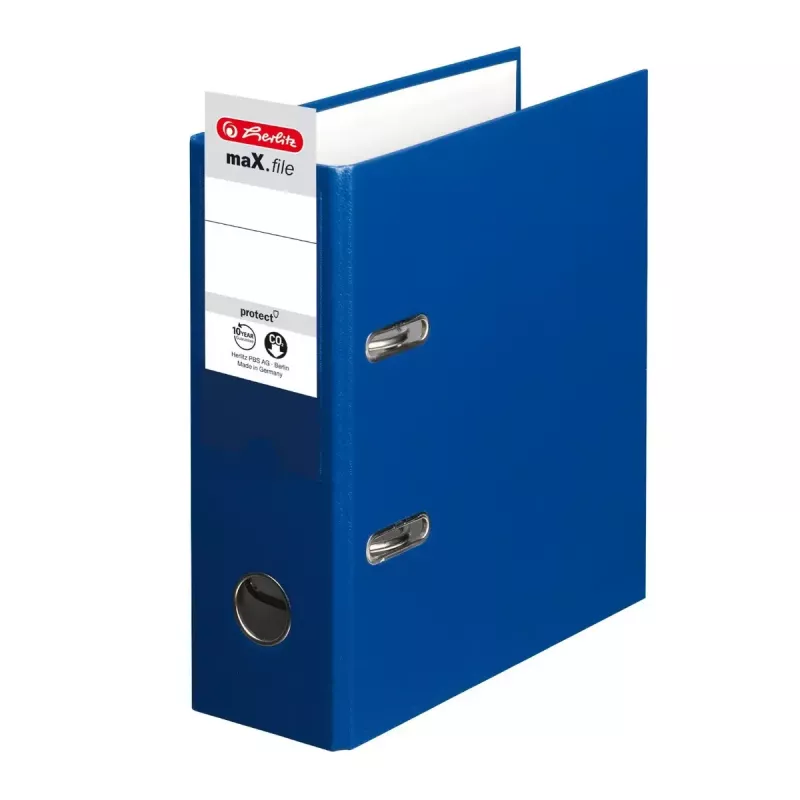 herlitz PP pákový zakladač 10842326, A5 na výšku, chrbát 75 mm, modrý