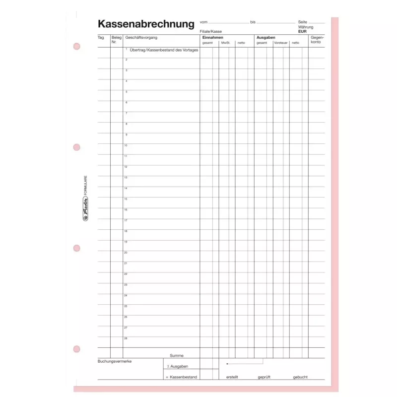 Účtovný formulárový blok Herlitz 882415 A4 100 strán