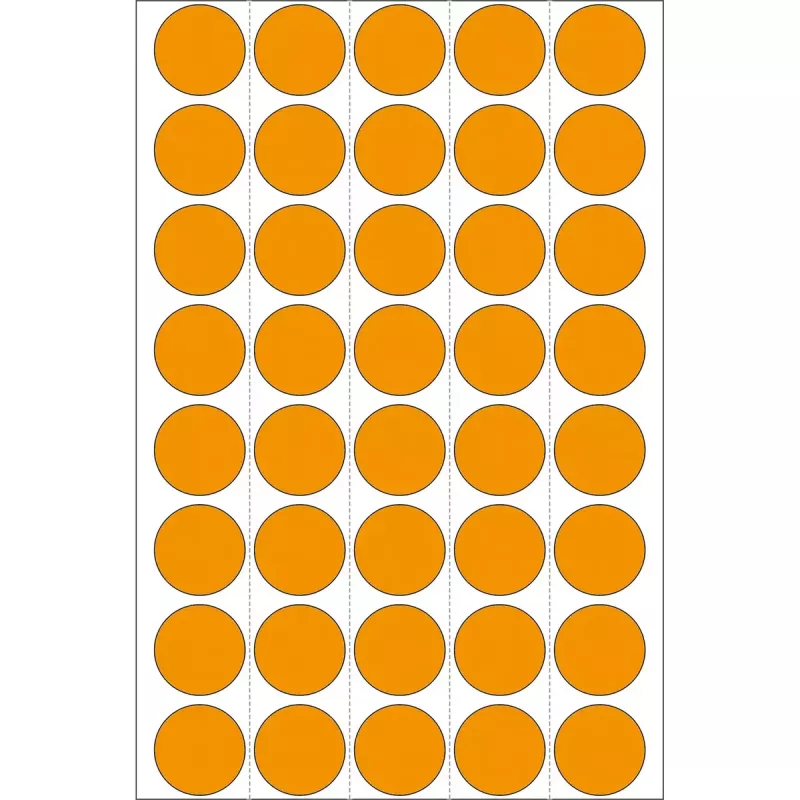 Univerzálne etikety HERMA 2254 žiarivo oranžová 19 mm okrúhle