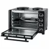 Unold Small kitchen all in one, voľne stojaci sporák, čierna, otočný regulátor, čierna, kov, sklo