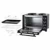 Unold Small kitchen all in one, voľne stojaci sporák, čierna, otočný regulátor, čierna, kov, sklo