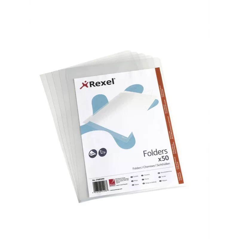 Rexel Crystal L zakladač A4 číry (50), 210 x 297 mm (A4), transparentný, polypropylén (PP), 221 mm, 312 mm, 15 mm