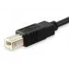 Equip USB 2.0 Type-C na Type-B kábel, 1 m, USB B, USB C, USB 2.0, konektor samec/konektor samec, čierna