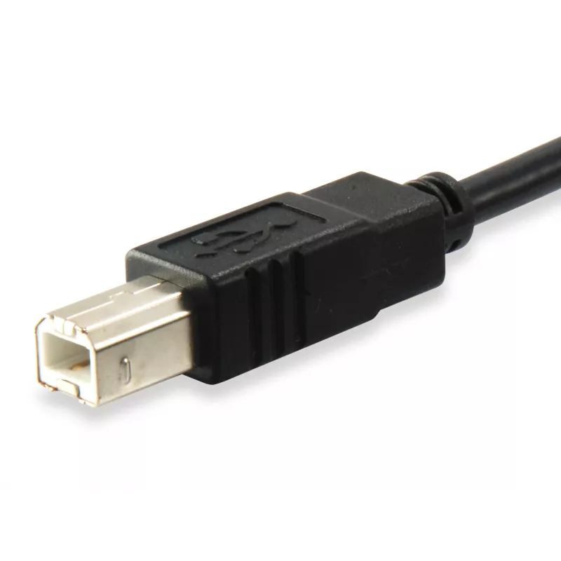 Equip USB 2.0 Type-C na Type-B kábel, 1 m, USB B, USB C, USB 2.0, konektor samec/konektor samec, čierna