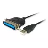 Equip USB-A na paralelný (Centronics 36) adaptérový kábel, 1,5 m, čierna