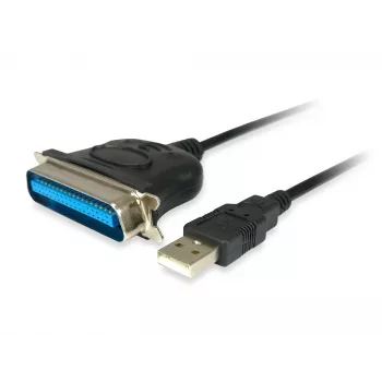 Equip USB-A na paralelný (Centronics 36) adaptérový kábel, 1,5 m, čierna