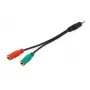 Equip 147943 audiokábel 1,5 m 2 x 3,5 mm 3,5 mm čierna