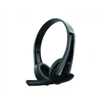Káblový headset CONCEPTRONIC POLONA06B3T, stereo 3,5 mm, mikrofón s potlačením šumu, supraaurálny, 20–20000 Hz, 1,8 m kábel, čierna