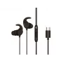 Káblový in-ear headset CONCEPTRONIC BRENDAN05B – USB-C, 20–20000 Hz, 1,2 m kábel, ušný hák (čierna)