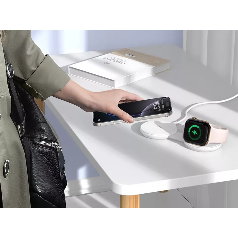 Conceptronic GORGON04W 2-in-1 skladacia magnetická Qi2 25W bezdrôtová nabíjačka