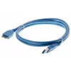 USB kábel Helos 014688 USB 3.2 Gen 1 1m modrý