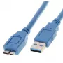 USB kábel Helos 014688 USB 3.2 Gen 1 1m modrý