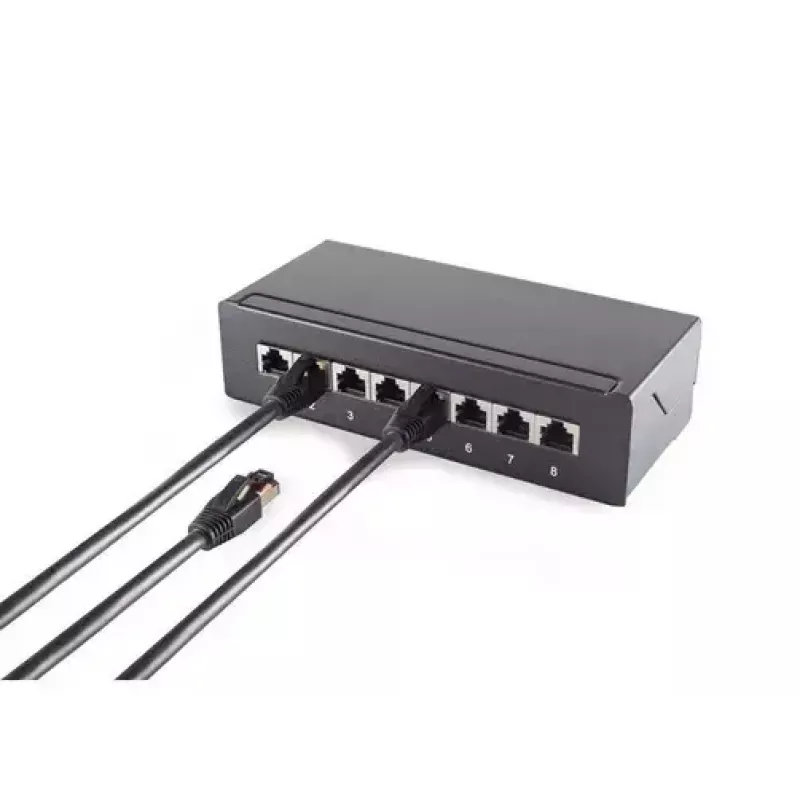 Sieťový kábel S/CONN 08-41015 čierny 0,5 m Cat8.1 F/FTP