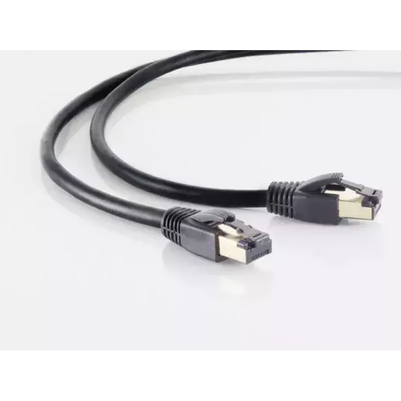Sieťový kábel S/CONN 08-41015 čierny 0,5 m Cat8.1 F/FTP