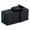 Keystone modul ShiverPeaks S/CONN 08-10041 plochý čierny USB A