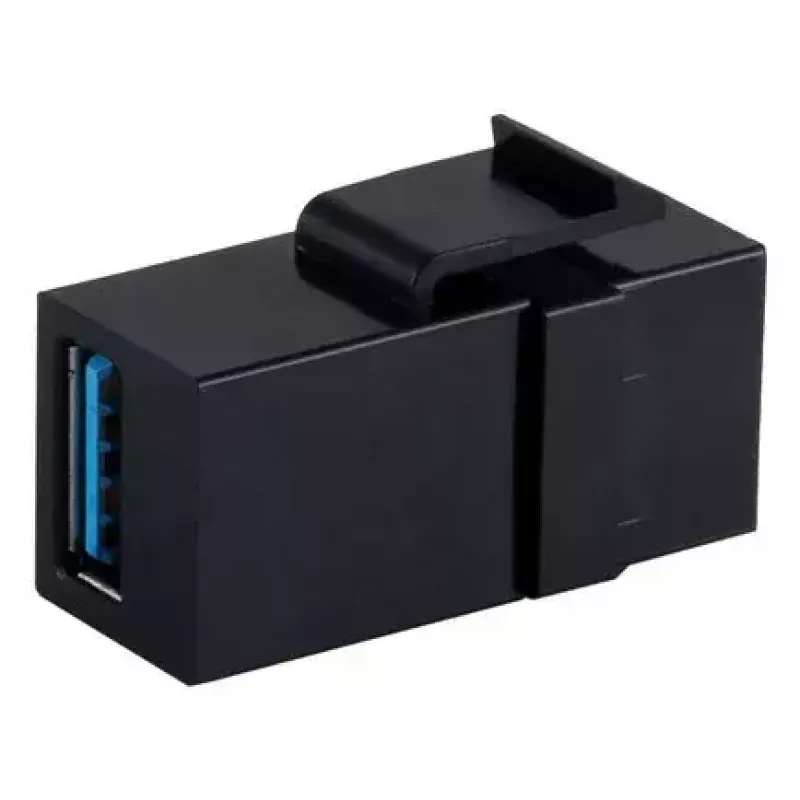 Keystone modul ShiverPeaks S/CONN 08-10041 plochý čierny USB A