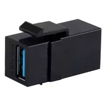 Keystone modul ShiverPeaks S/CONN 08-10041 plochý čierny USB A