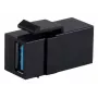 Keystone modul ShiverPeaks S/CONN 08-10041 plochý čierny USB A