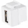 Keystone modul ShiverPeaks 08-10044 plochý biely USB A