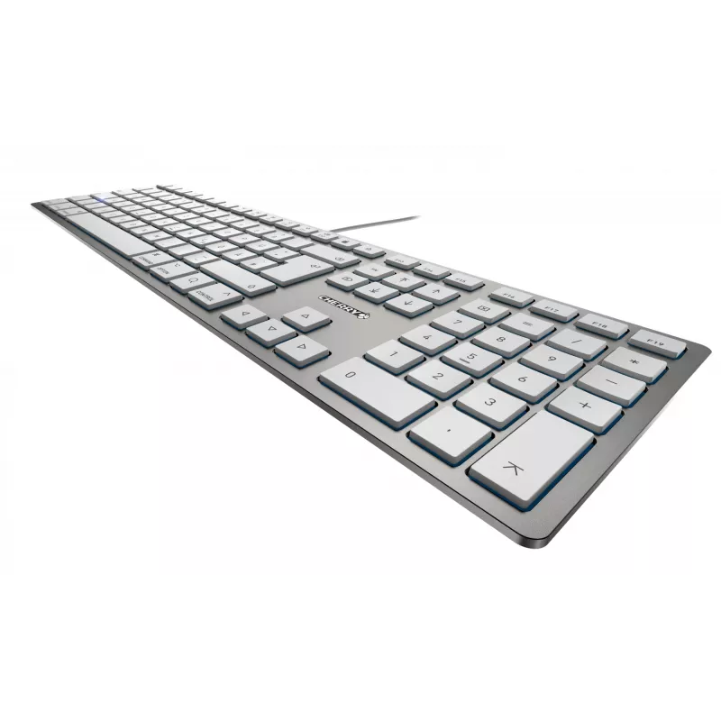 CHERRY KC 6000 slim FOR MAC drôtová klávesnica, strieborná/biela, USB (QWERTY – UK)